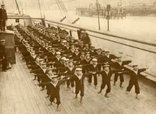 Physical Drill on the "Arethusa". c1930. Creator: Unknown