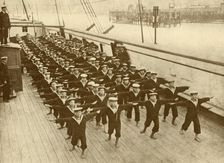 Physical Drill on the "Arethusa". c1930. Creator: Unknown