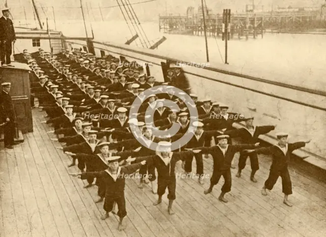 'Physical Drill on the "Arethusa".', c1930. Creator: Unknown.