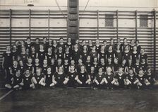 Physical education class at school, Sweden, 1927. Artist: Otto Ohm