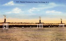 Physical Training for the Troops, Fort Bragg, North Carolina USA, 1945. Artist: US Army Signal Corps