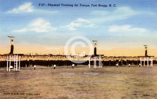 'Physical Training for the Troops, Fort Bragg, North Carolina', USA, 1945. Artist: US Army Signal Corps