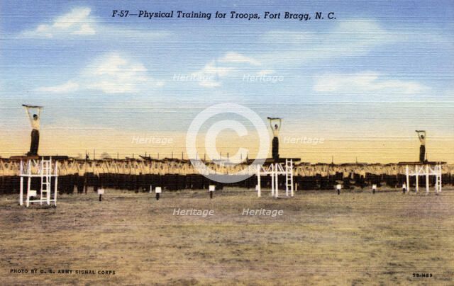 'Physical Training for the Troops, Fort Bragg, North Carolina', USA, 1945. Artist: US Army Signal Corps