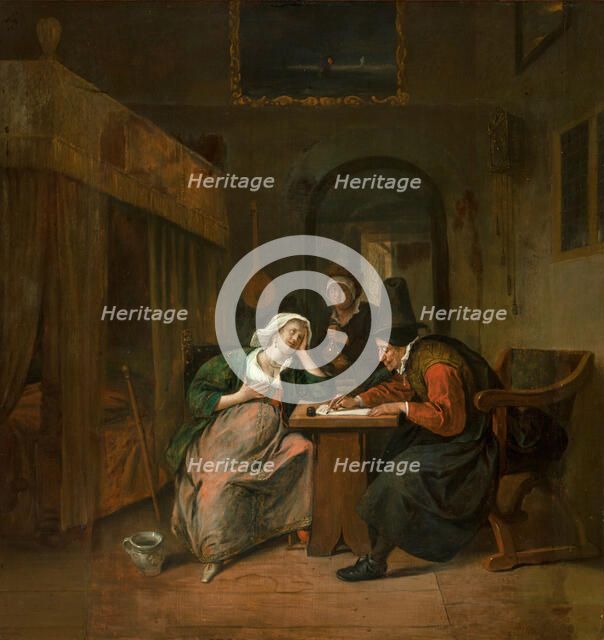 Physician and a Woman Patient , ca 1665. Creator: Steen, Jan Havicksz (1626-1679).