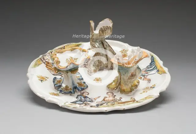 Physician's Tray, Alcora, c. 1760. Creator: Alcora Ceramic Factory.