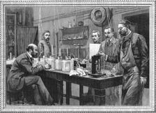 Physics research laboratory at the Sorbonne, Paris 1895. Creator: Unknown
