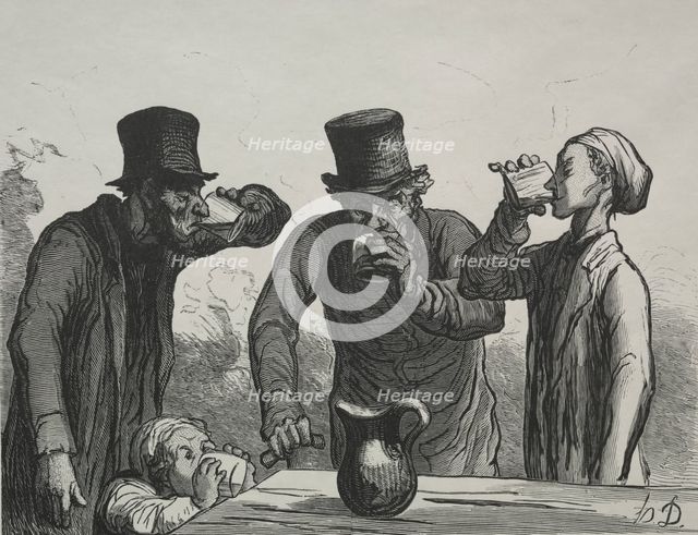 Physiologie du buveur: Les quatre âges. Creator: Honoré Daumier (French, 1808-1879).