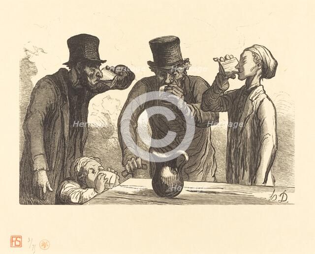 Physiologie du Buveur: ls quatre ages, 1862. Creator: Charles Maurand.