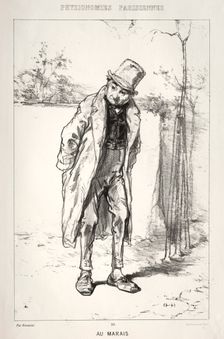 Physionomies Parisienne: Au Marais, 1869. Creator: Paul Gavarni (French, 1804-1866)