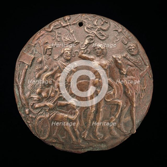 Phaedra and Hippolytus, second half 15th century. Creator: Master IO.FF..