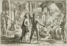 Phaeton Asking for the Chariot, published 1590. Creator: Hendrik Goltzius