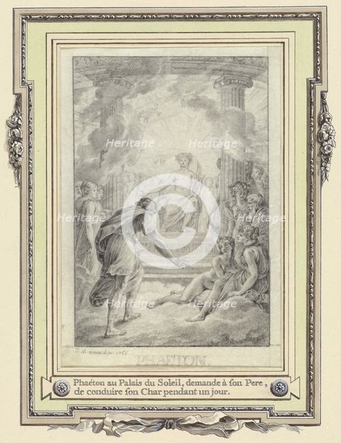 Phaeton au Palais du Soleil ..., 1766. Creator: Jean-Michel Moreau.
