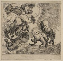 Phaeton, from Game of Mythology (Jeu de la Mythologie), 1644. Creator: Stefano della Bella