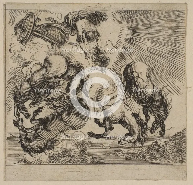 Phaeton, from 'Game of Mythology' (Jeu de la Mythologie), 1644. Creator: Stefano della Bella.