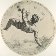 Phaeton, from The Four Disgracers, 1588., 1588. Creator: Hendrik Goltzius