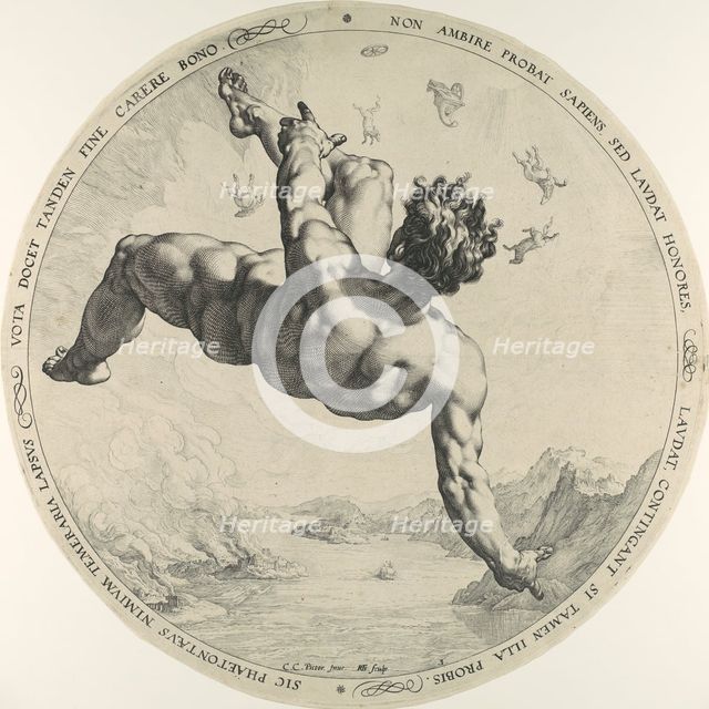 Phaeton, from The Four Disgracers, 1588., 1588. Creator: Hendrik Goltzius.