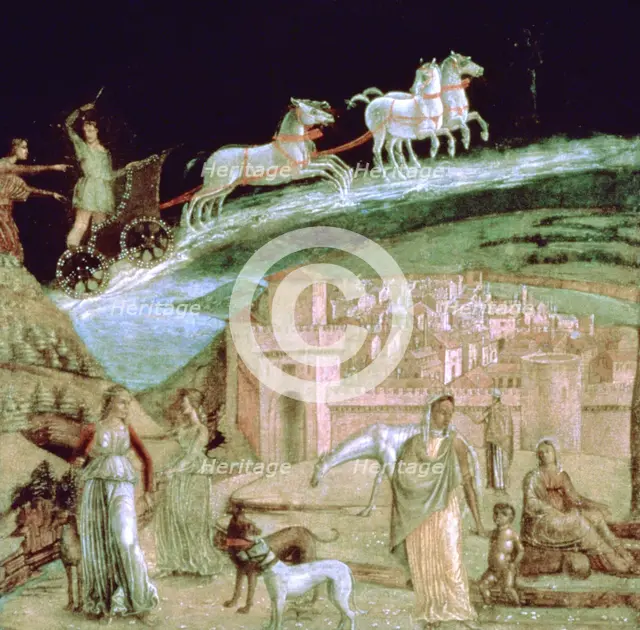 Phaeton in his chariot, c1470-1536. Artist: Unknown