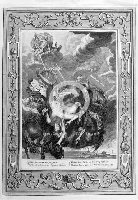 Phaeton struck down by Jupiter's thunderbolt, 1733. Artist: Bernard Picart