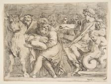 Phalaris Having Perillus Thrown into the Bronze Bull, 17th century. Creator: Stefano della Bella