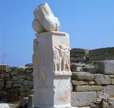 Phallic pillar in a sanctuary of Apollo, 4th century BC