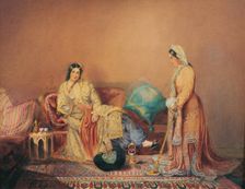 Phanariot Greek Ladies, Mid of the 19th cen.. Artist: Rivière, Daniel Valentine (1780-1854)