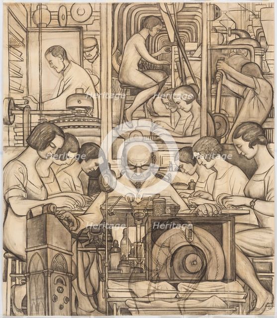 Pharmaceutics, 1932. Creator: Diego Rivera.
