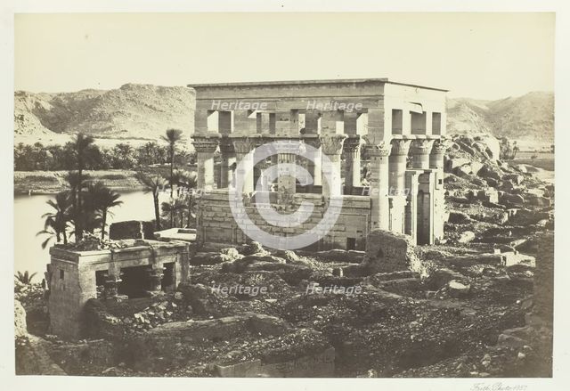 Pharoah's Bed, Philæ, from the Great Temple, 1857. Creator: Francis Frith.