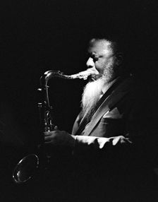 Pharoah Sanders, Ronnie Scott’s Jazz Club, London, 3/88. Creator: Brian O'Connor