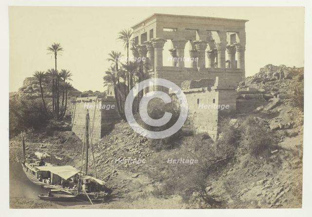 Pharoahs Bed, Island of Philæ, 1857. Creator: Francis Frith.