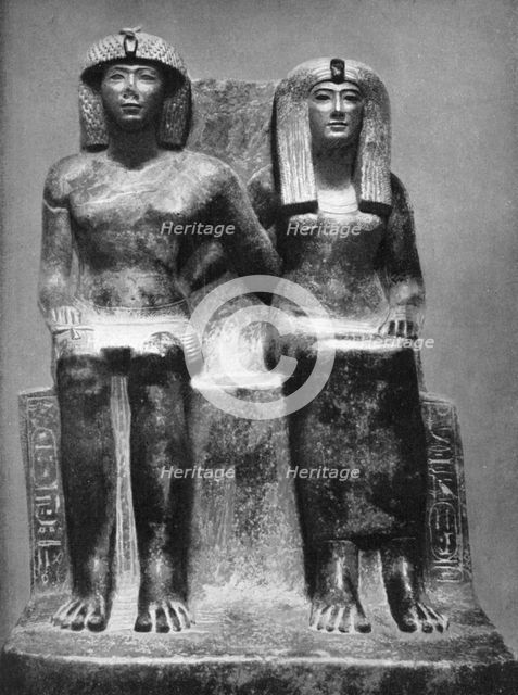 Pharaoh Thutmose IV and his queen, 1933-1934. Artist: Unknown