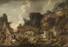 Pharaoh and his Army engulfed in the Red Sea. Creator: Vincent Malo