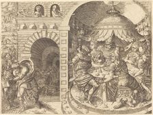 Pharaoh and the Plague of Frogs. Creator: Pierre Woeiriot