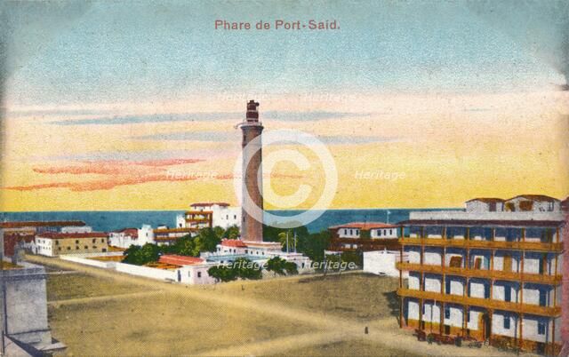 'Phare de Port-Said', c1900. Artist: Unknown.