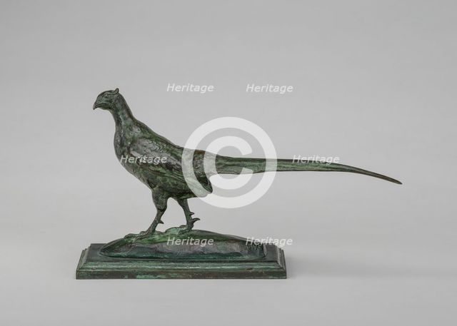 Pheasant, Head to Left, model n.d., cast c. 1845/1874. Creator: Antoine-Louis Barye.