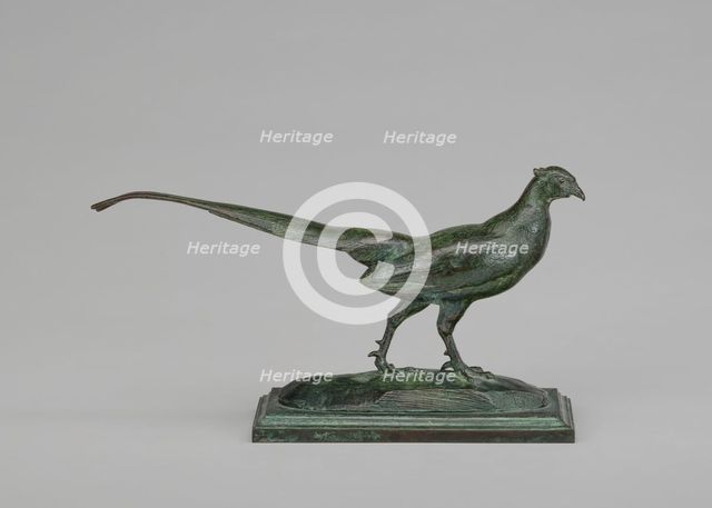 Pheasant, Head to Right, model n.d., cast c. 1845/1874. Creator: Antoine-Louis Barye.