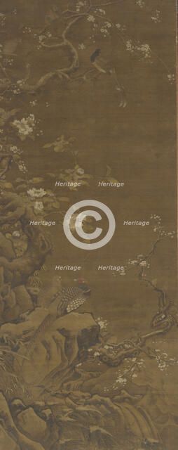 Pheasants and Snow-covered Plum Blossoms, Ming or Qing dynasty, 15th-18th century. Creator: Unknown.