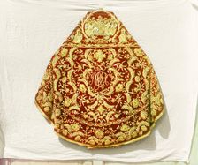 Phelonion [vestment]. From the time of Tsar Mikhail Feodorovich. In the vestry of the Assum..., 1911 Creator: Sergey Mikhaylovich Prokudin-Gorsky