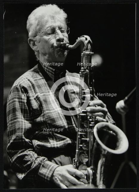 Phil Day playing tenor saxophone at The Fairway, Welwyn Garden City, Hertfordshire, 19 October 2003. Artist: Denis Williams