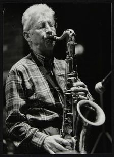 Phil Day playing tenor saxophone at The Fairway, Welwyn Garden City, Hertfordshire, 19 October 2003. Artist: Denis Williams