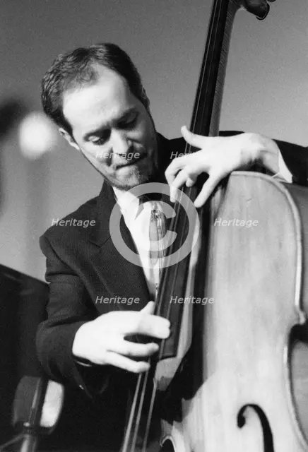 Phil Flanigan, playing double bass, c2006. Creator: Brian Foskett.