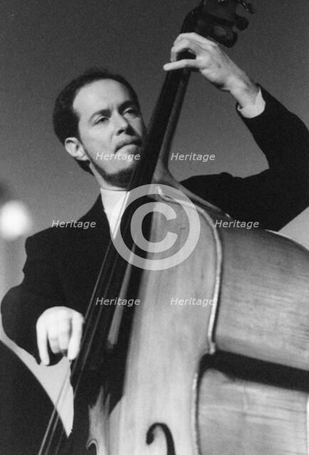 Phil Flanigan, playing double bass, c2006. Creator: Brian Foskett.