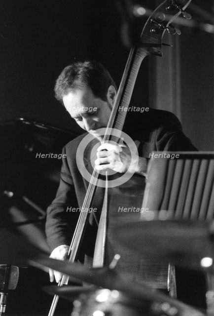 Phil Flanigan, playing double bass, c2008. Creator: Brian Foskett.