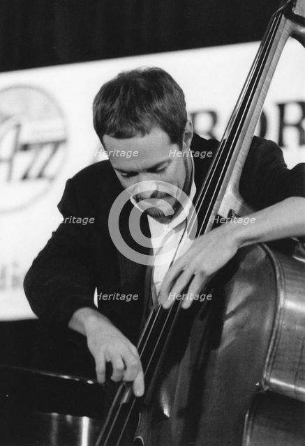 Phil Flanigan, playing double bass, c2002. Creator: Brian Foskett.