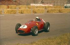 Phil Hill in action in a Ferrari, Dutch Grand Prix, Zandvoort, 1959