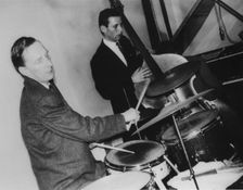 Phil Seamen and Jeff Clyne, Ronnie Scotts, Gerrard Street, London, 1959. Creator: Brian Foskett