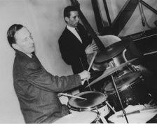 Phil Seamen and Jeff Clyne, Ronnie Scotts, Gerrard Street, London, 1959. Creator: Brian Foskett