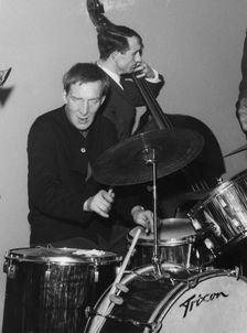 Phil Seamen and Phil Bates, Bull's Head, Barnes, London, c1965. Creator: Brian Foskett