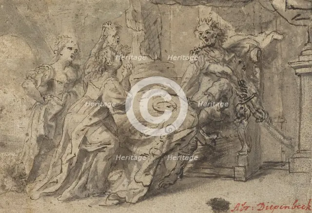 Philomela, Procne, and the Thracian King Tereus. Creator: Abraham Jansz van Diepenbeeck.