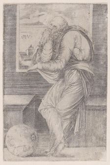 Philoshopher Seated near a Window, ca. 1514-36., ca. 1514-36. Creator: Agostino Veneziano