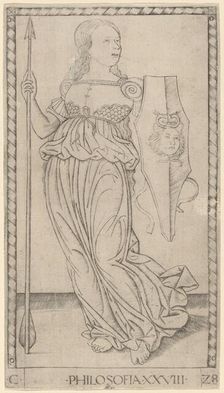 Philosofia (Philosophy), c. 1465. Creator: Master of the E-Series Tarocchi